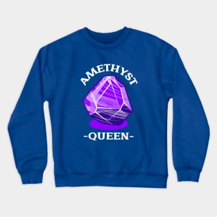 Amethyst Queen Crystal Gem Jewel Spiritual Crewneck Sweatshirt